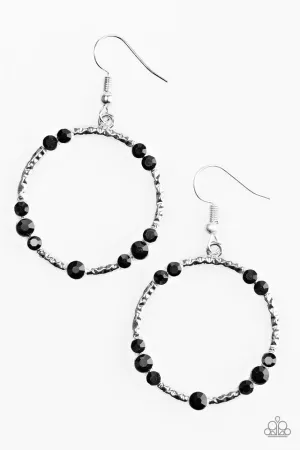 Paparazzi Earring ~ Glitter Gathering - Black