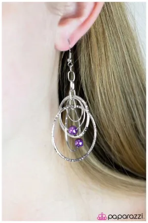 Paparazzi Earring ~ In Your Atmosphere - Purple