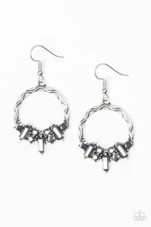 Paparazzi Earring ~ On The Uptrend - Silver