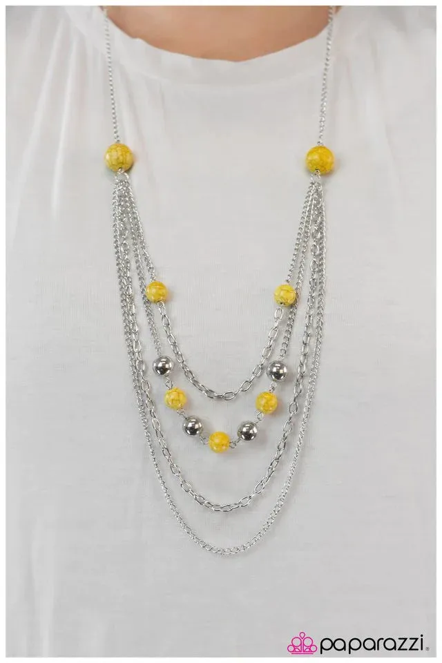 Paparazzi Necklace ~ Roman Holiday - Yellow