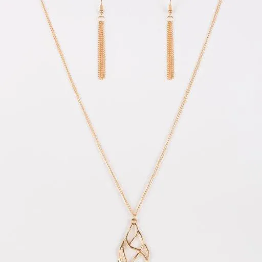 Paparazzi Necklace ~ Swank Bank - Gold