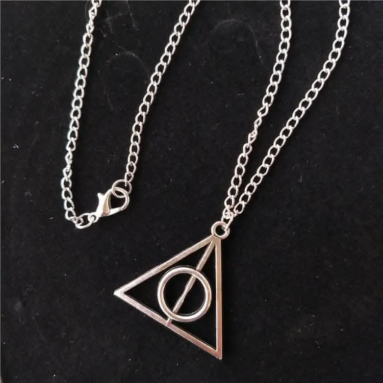 Pinapes Harry Potter Necklace for Girls Famous Harry Potter Deathly Hallows Pendants for Girls