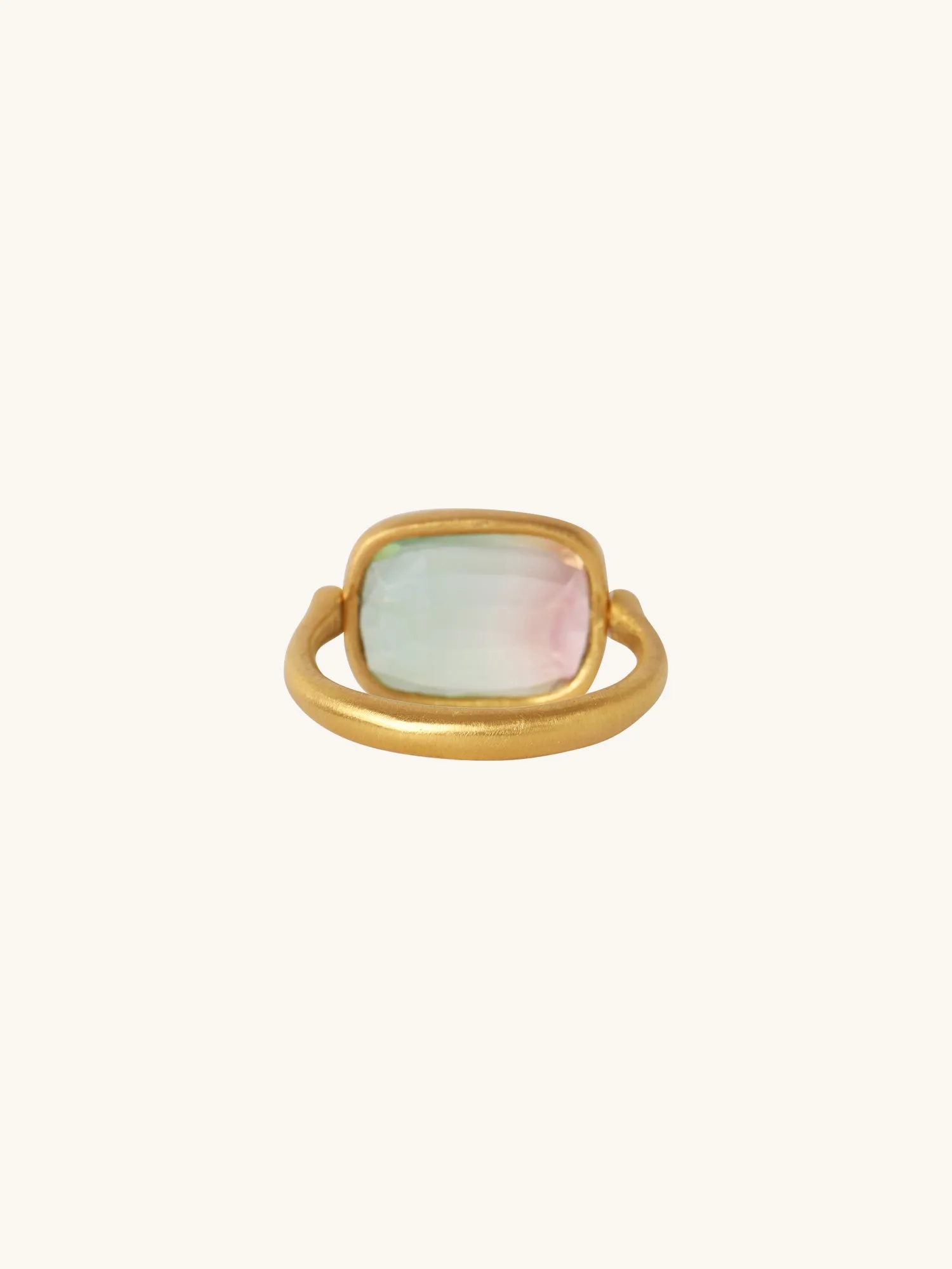 Polychrome Tourmaline & 22k Yellow Gold Ring