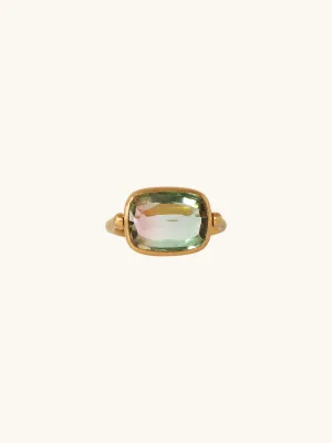 Polychrome Tourmaline & 22k Yellow Gold Ring