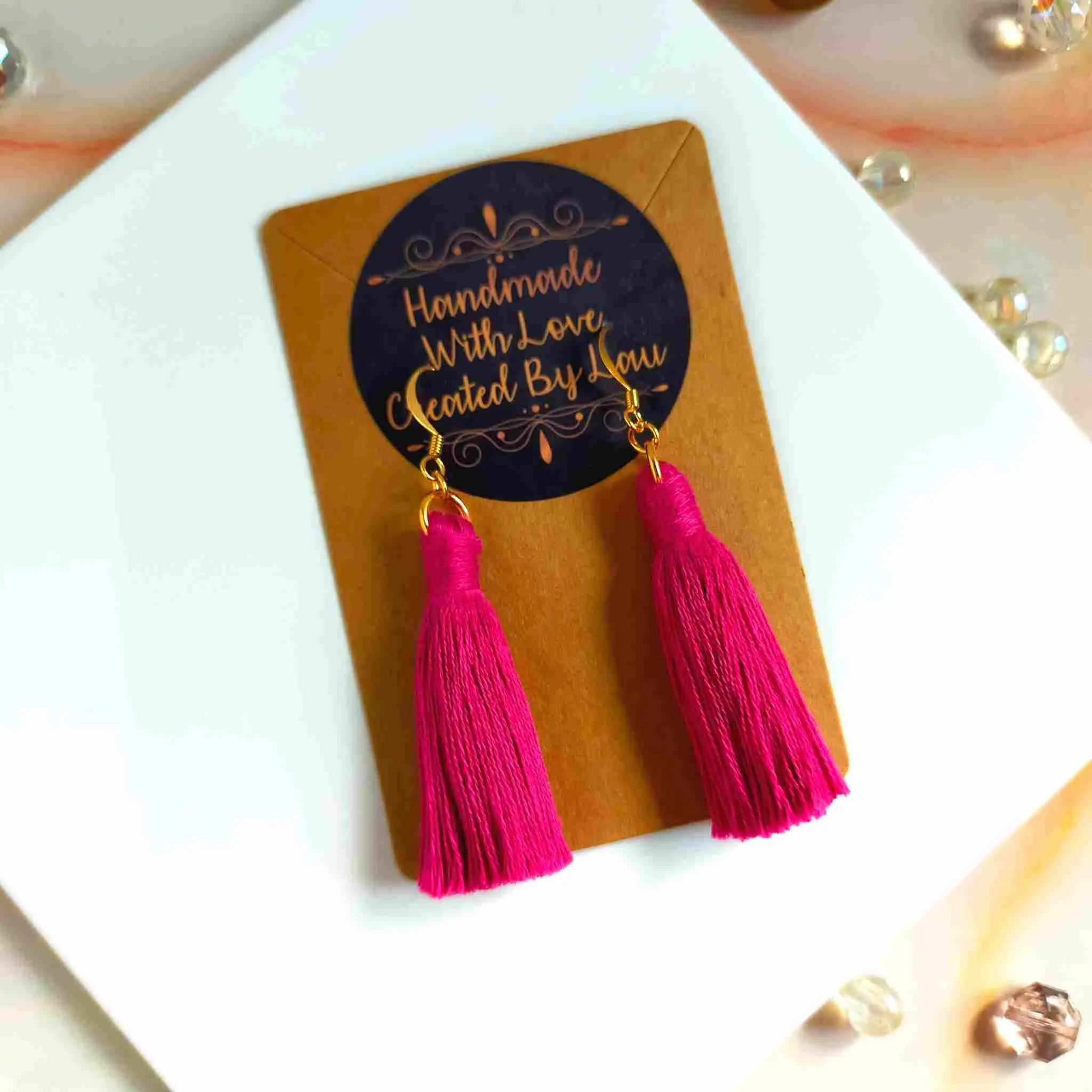 "Lia Mini" Plain Boho Tassel Earrings