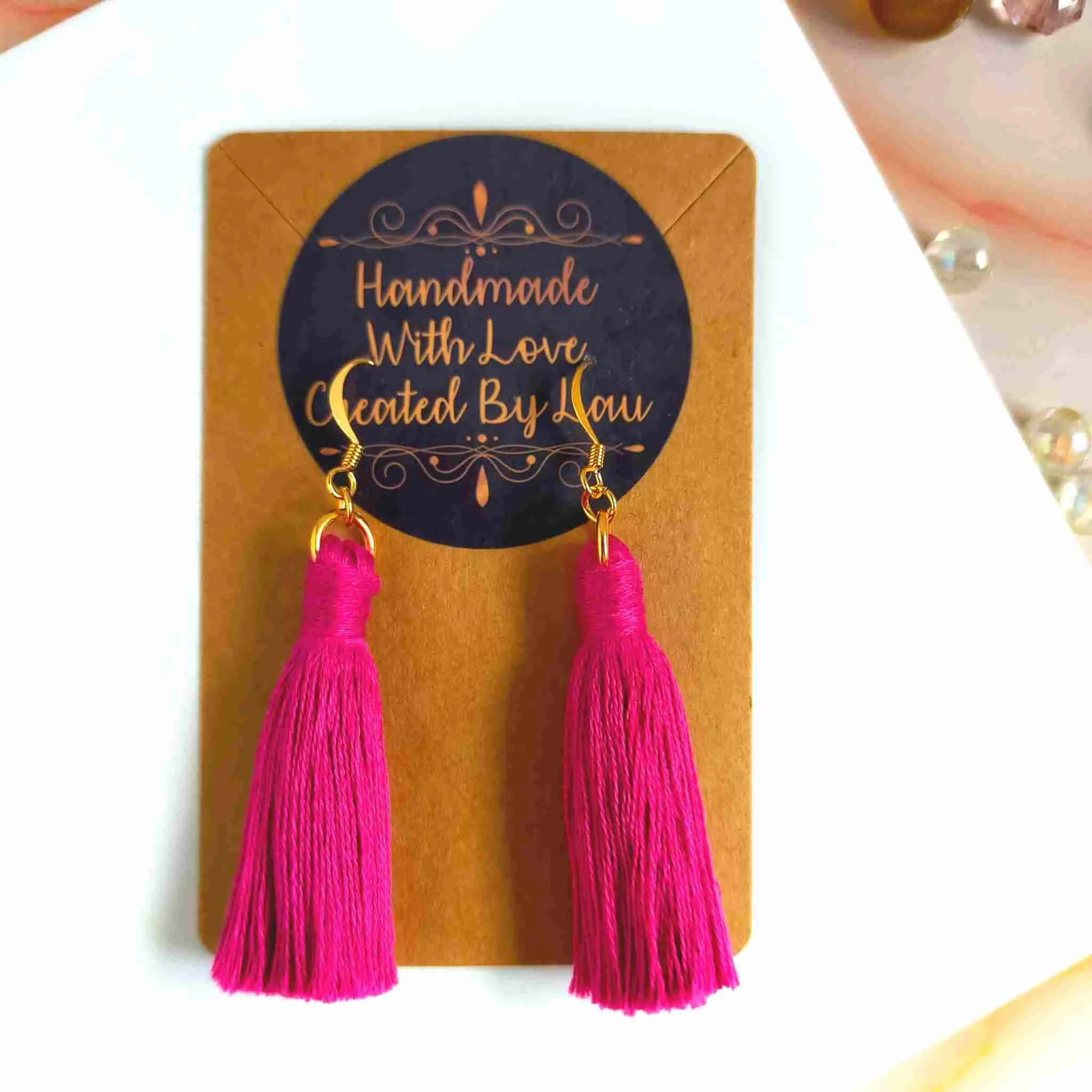 "Lia Mini" Plain Boho Tassel Earrings