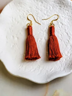 "Lia Mini" Plain Boho Tassel Earrings