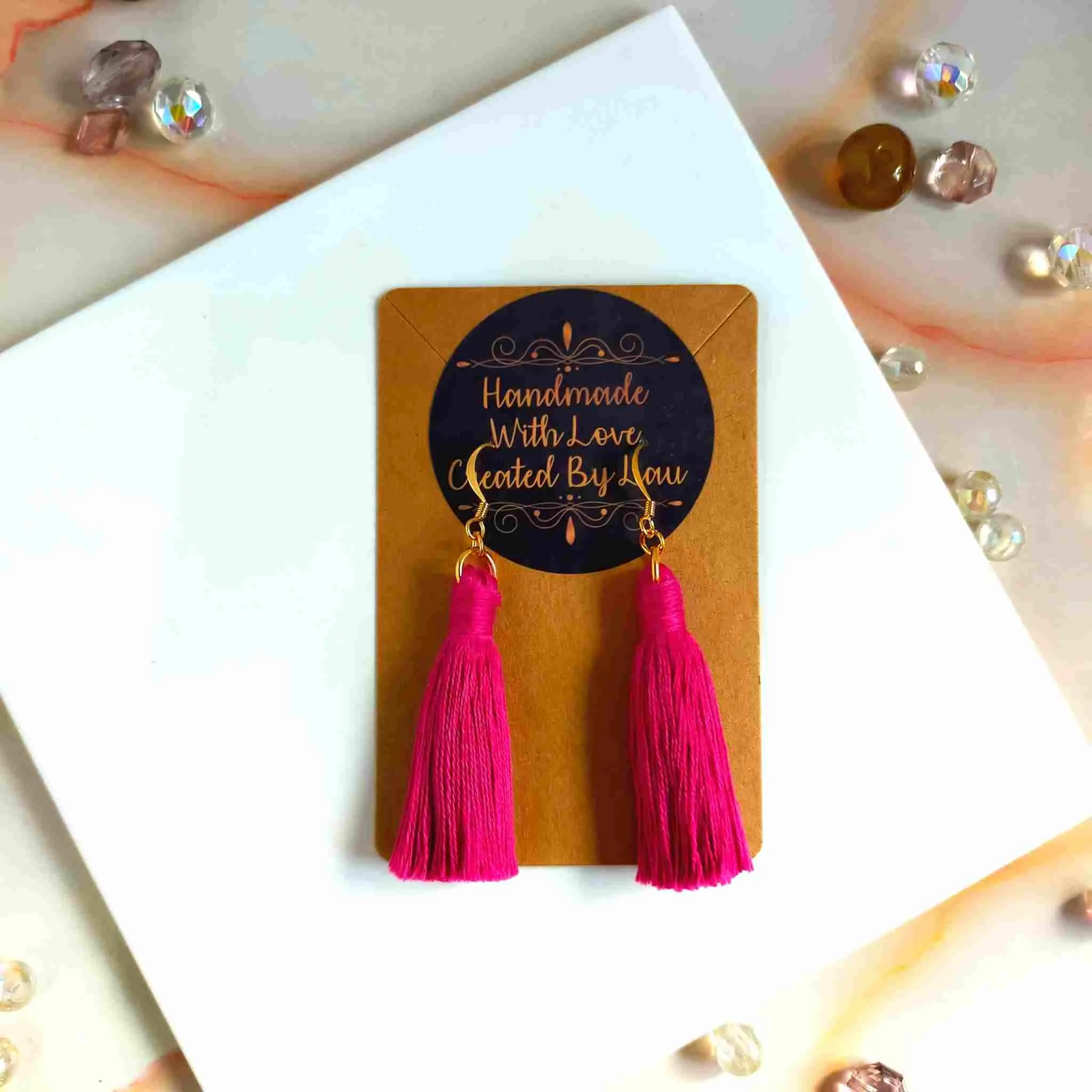 "Lia Mini" Plain Boho Tassel Earrings