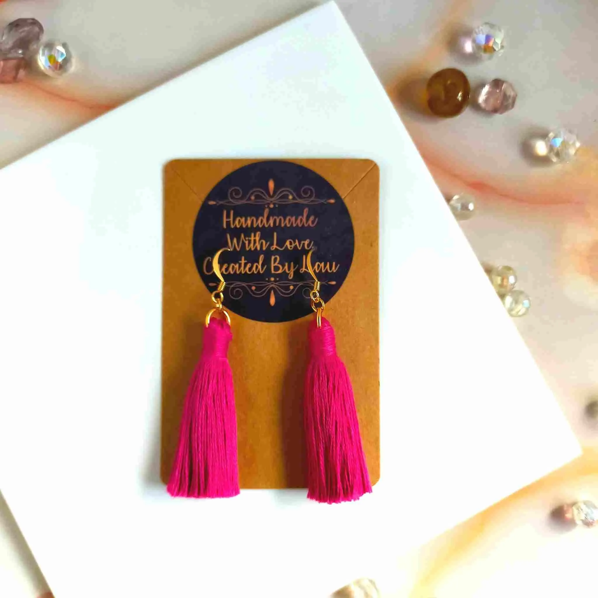 "Lia Mini" Plain Boho Tassel Earrings