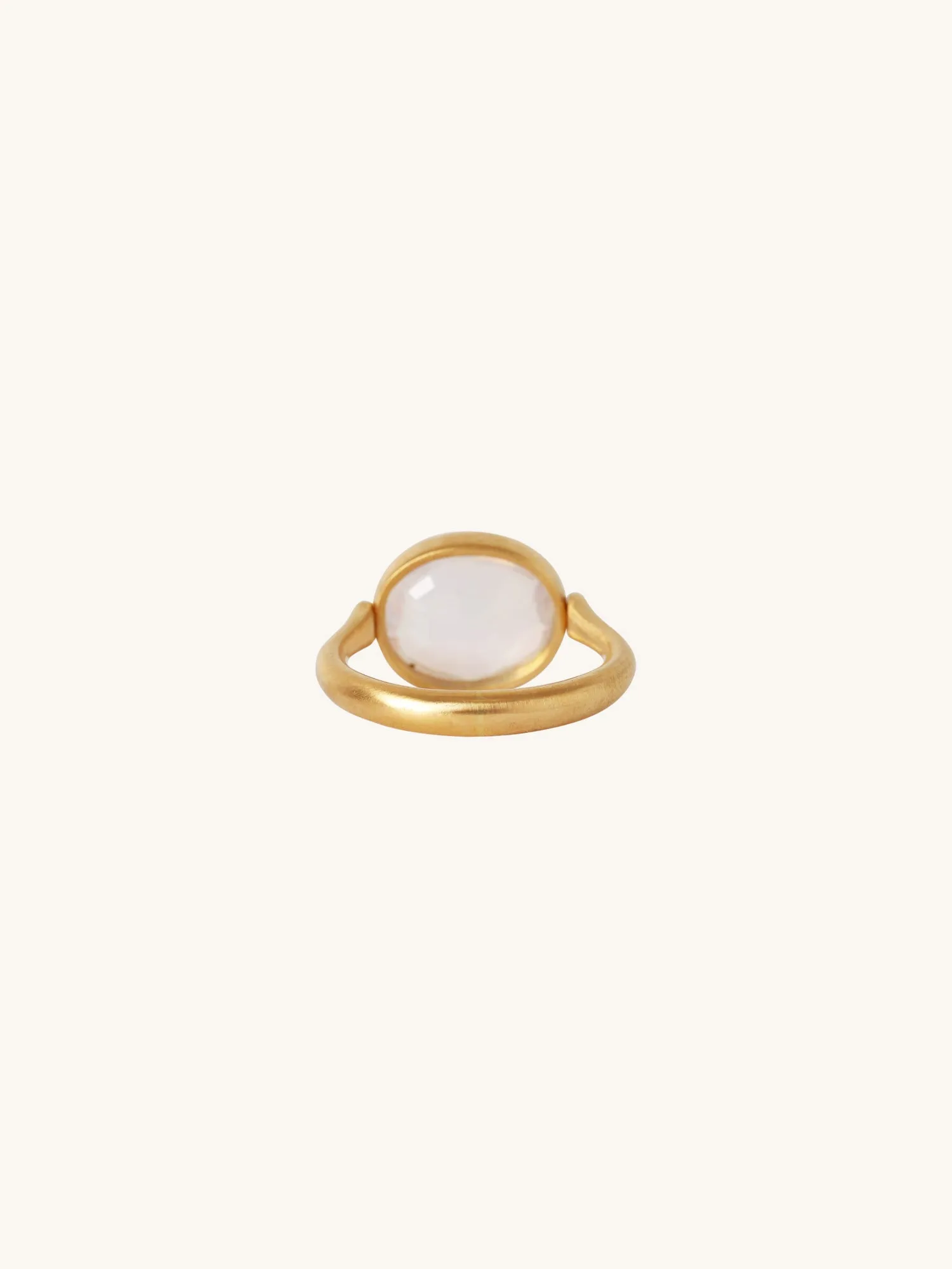 Rainbow Moonstone & 22k Yellow Gold Ring