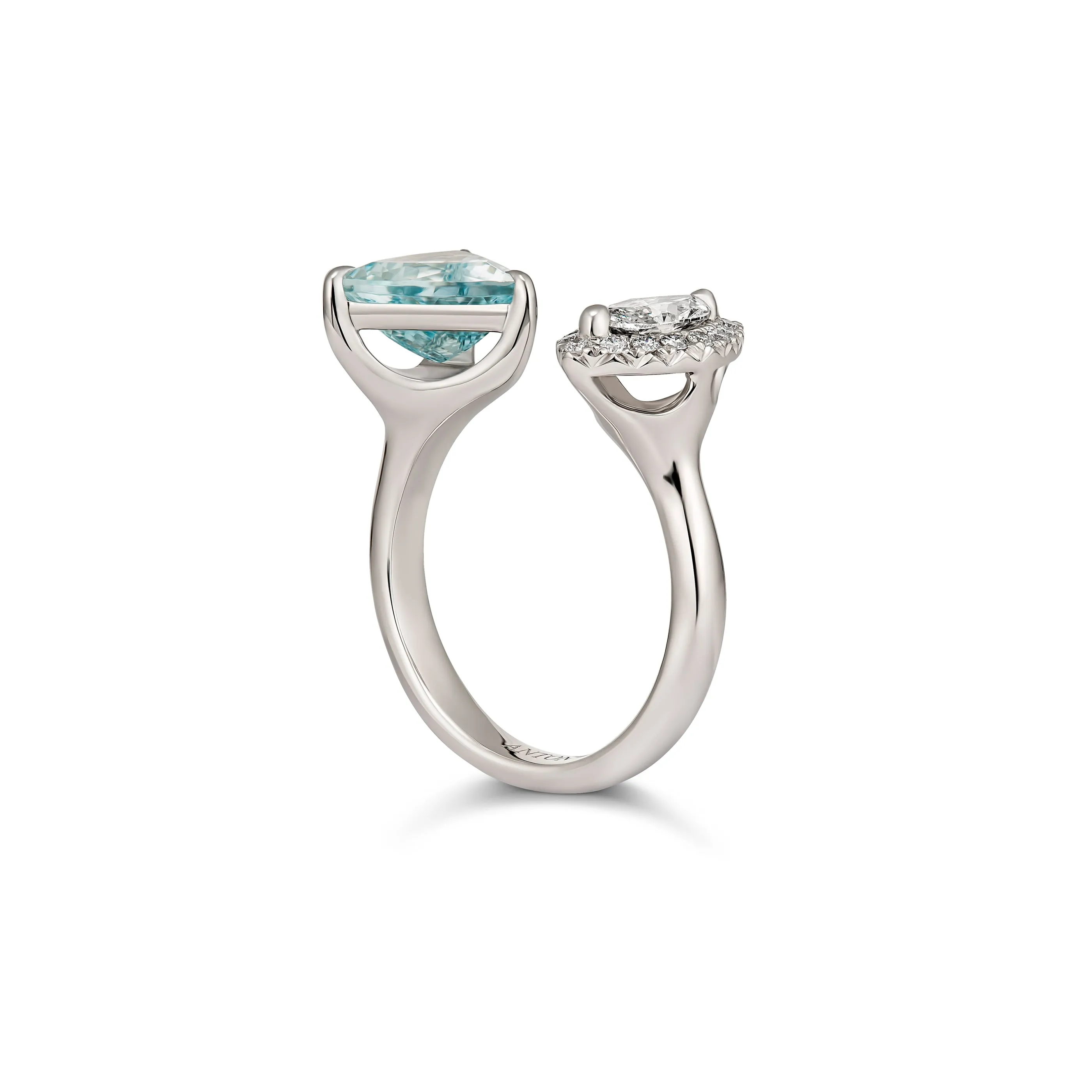 Regal Collection® Aquamarine and Diamond Set Ring | White Gold