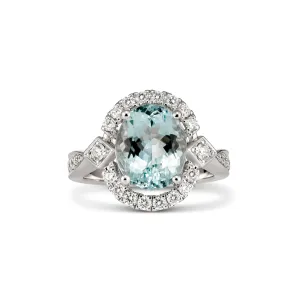 Regal Collection® Aquamarine Oval Ring | White Gold