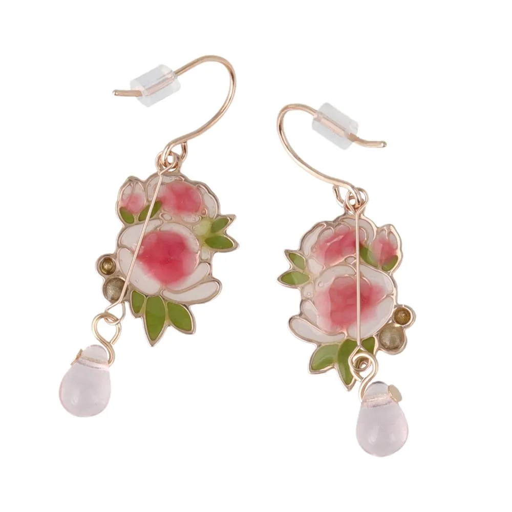 Rose and Waterdrop Earrings