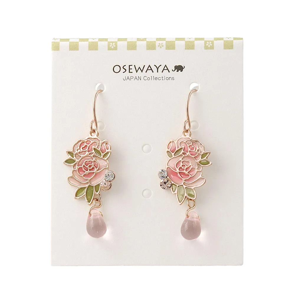 Rose and Waterdrop Earrings