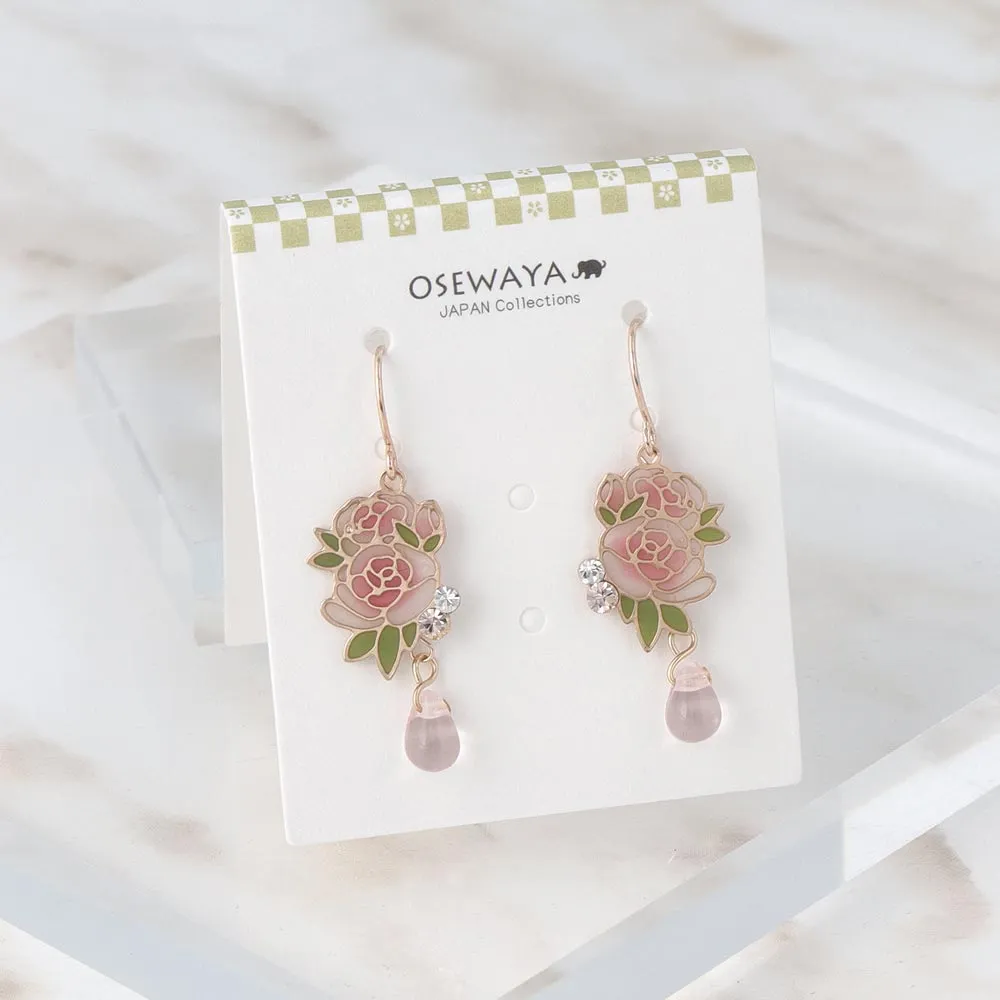 Rose and Waterdrop Earrings