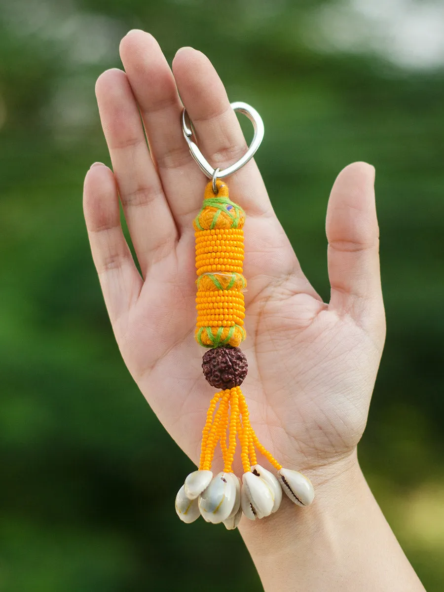 Rudrakshi Shell Keychain/Bag Charm