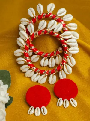 Set Of Shell Bangles   Shell Earrings