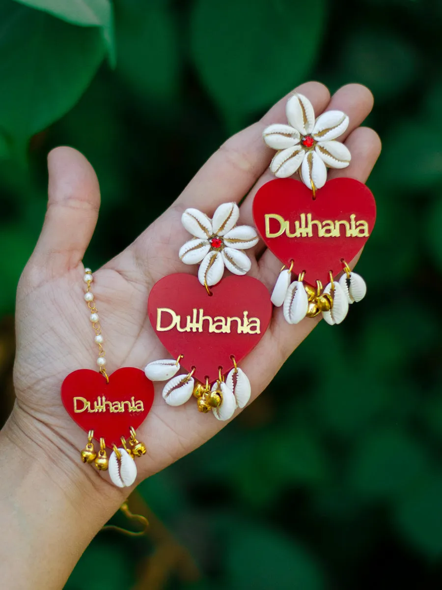 Shell Ghungroo Dulhania Earrings