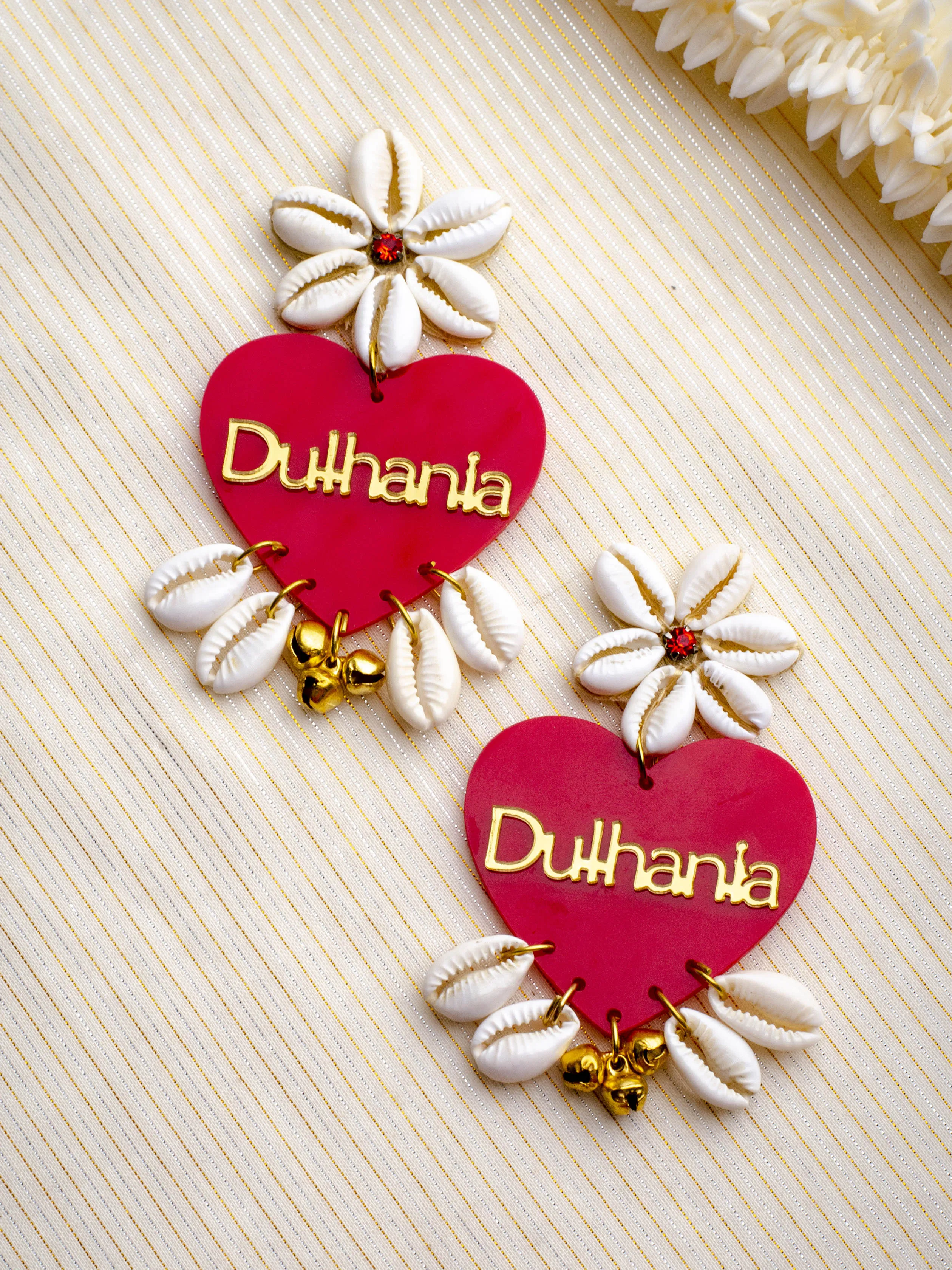 Shell Ghungroo Dulhania Earrings