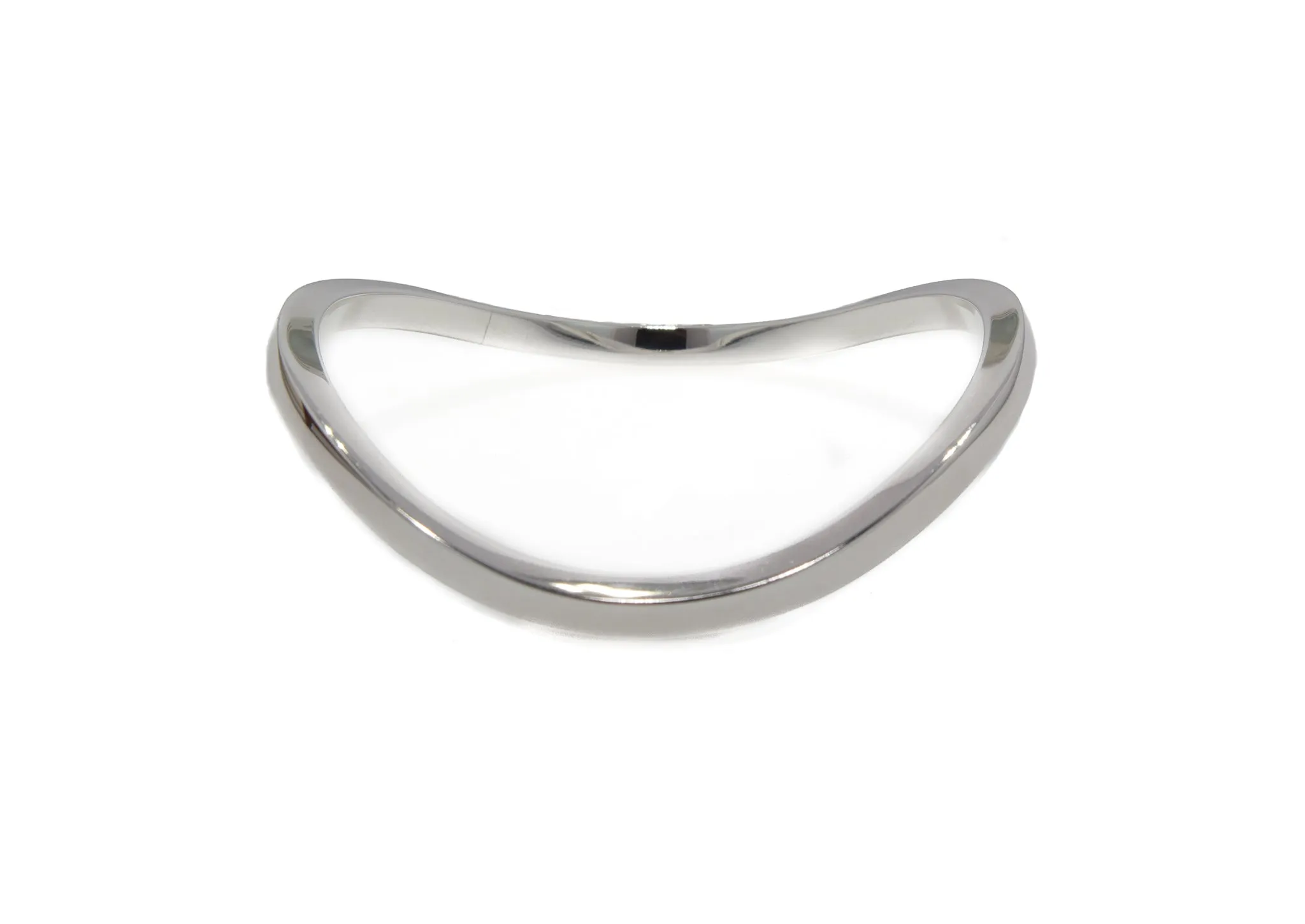 Square Wavy Bangle, Sterling Silver