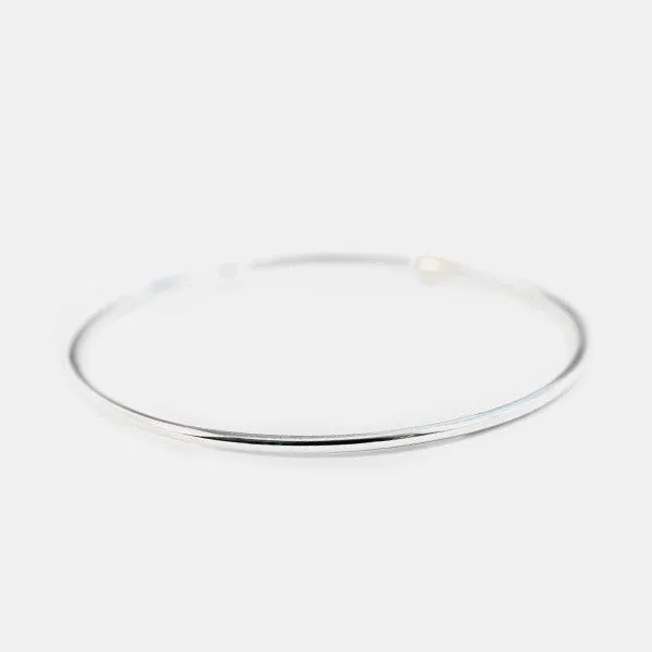 Stackable Slim Sterling Silver Bangle Bracelet 3mm