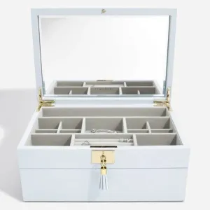 Stackers Powder Blue Leather Jewellery Box Set2 75454