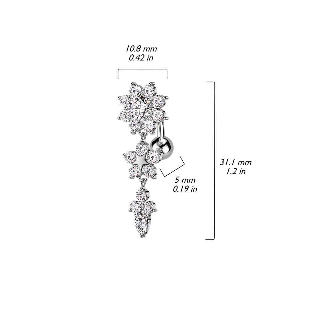 Star Pressed Reverse Bouquet Belly Bar