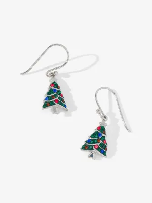 Sterling Silver Christmas Tree Earrings