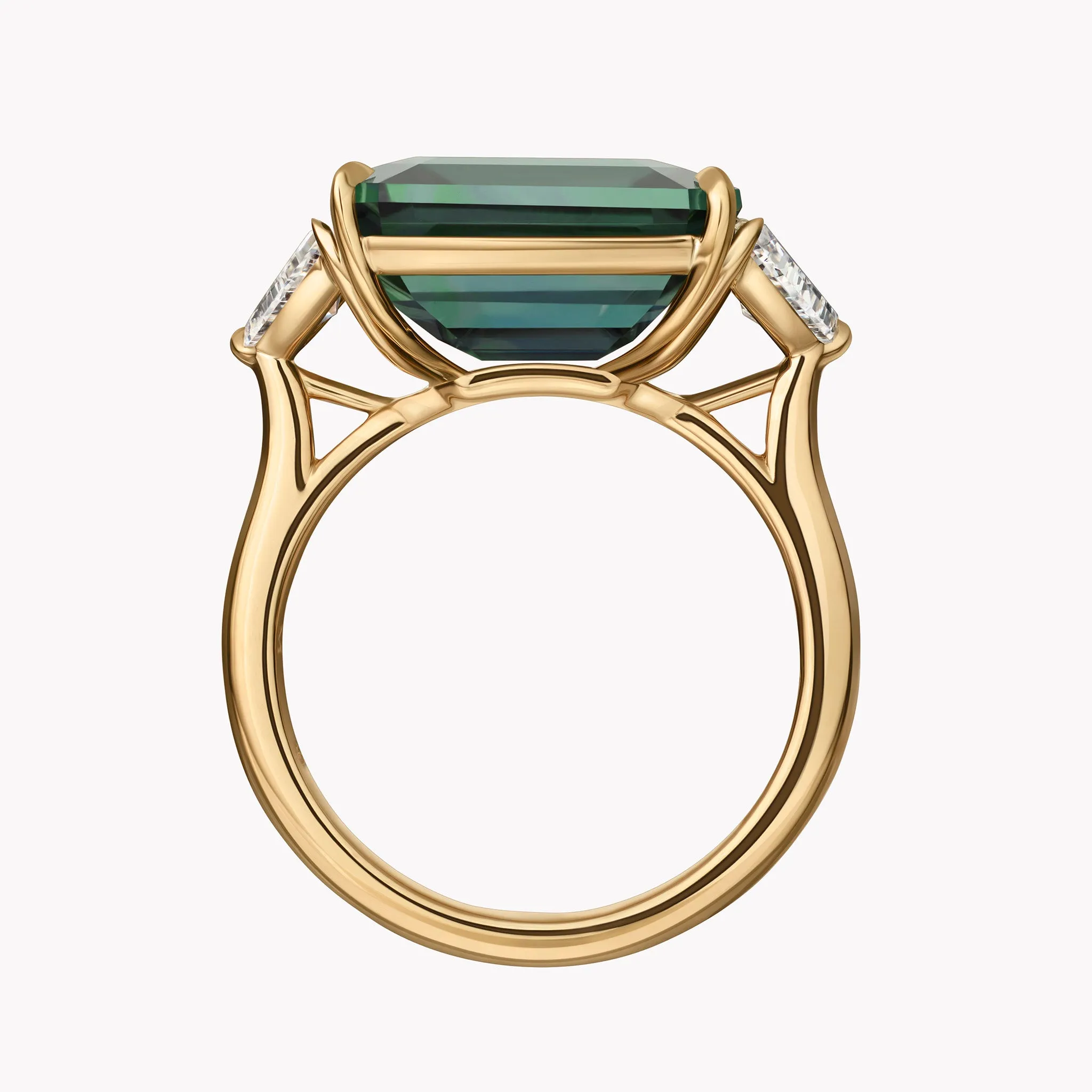 The Aster Green Sapphire & Diamond Ring