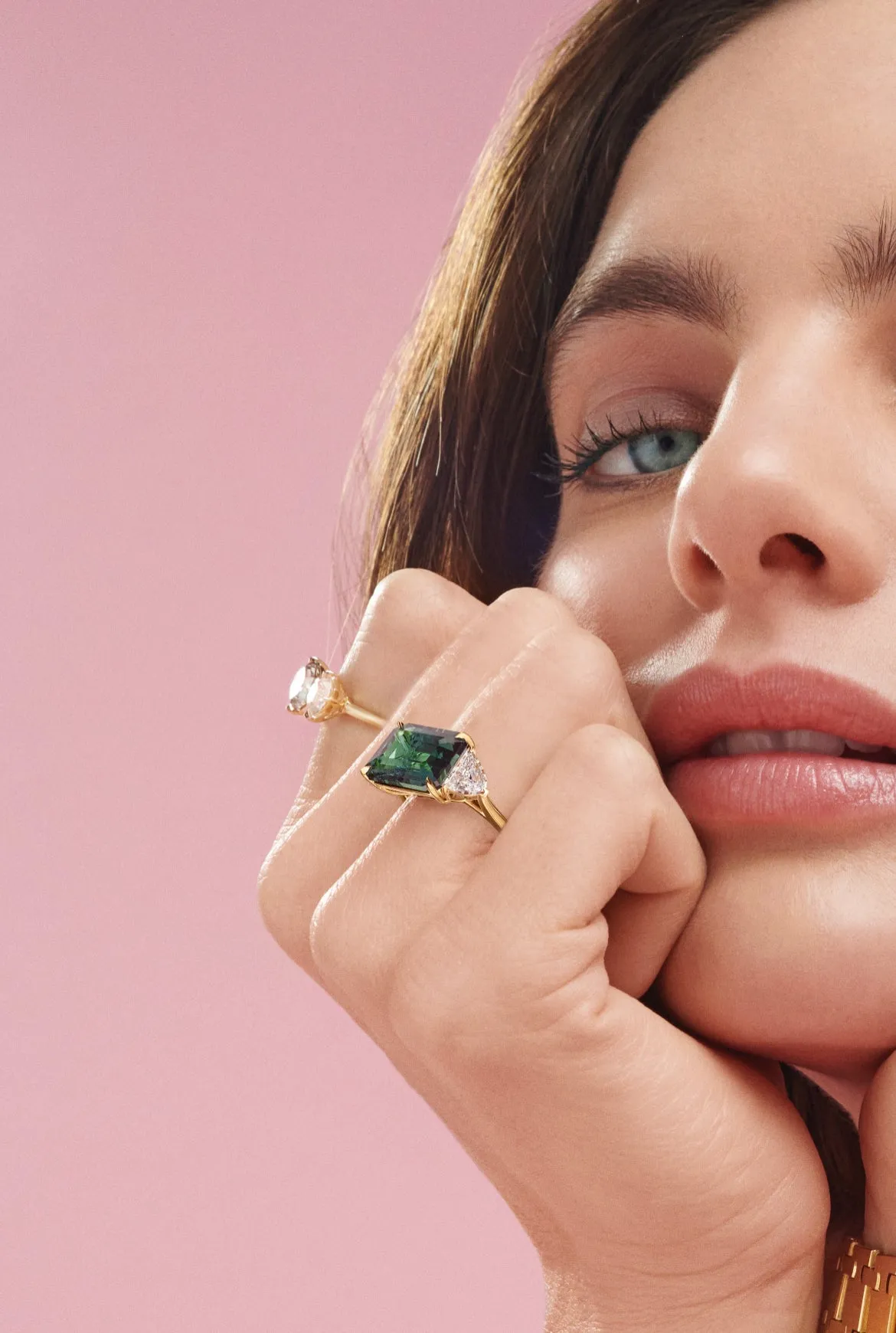 The Aster Green Sapphire & Diamond Ring