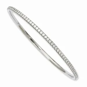 Titanium Cz Bangle Bracelet