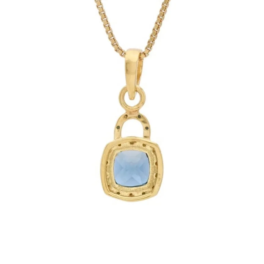 Topaz and Turquoise Pendant Necklace