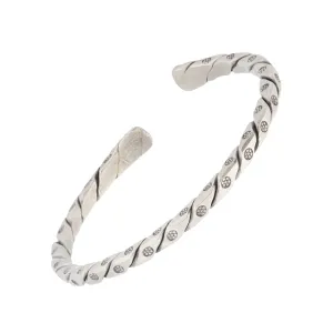 Twist Screw Sterling Cuff Bracelet