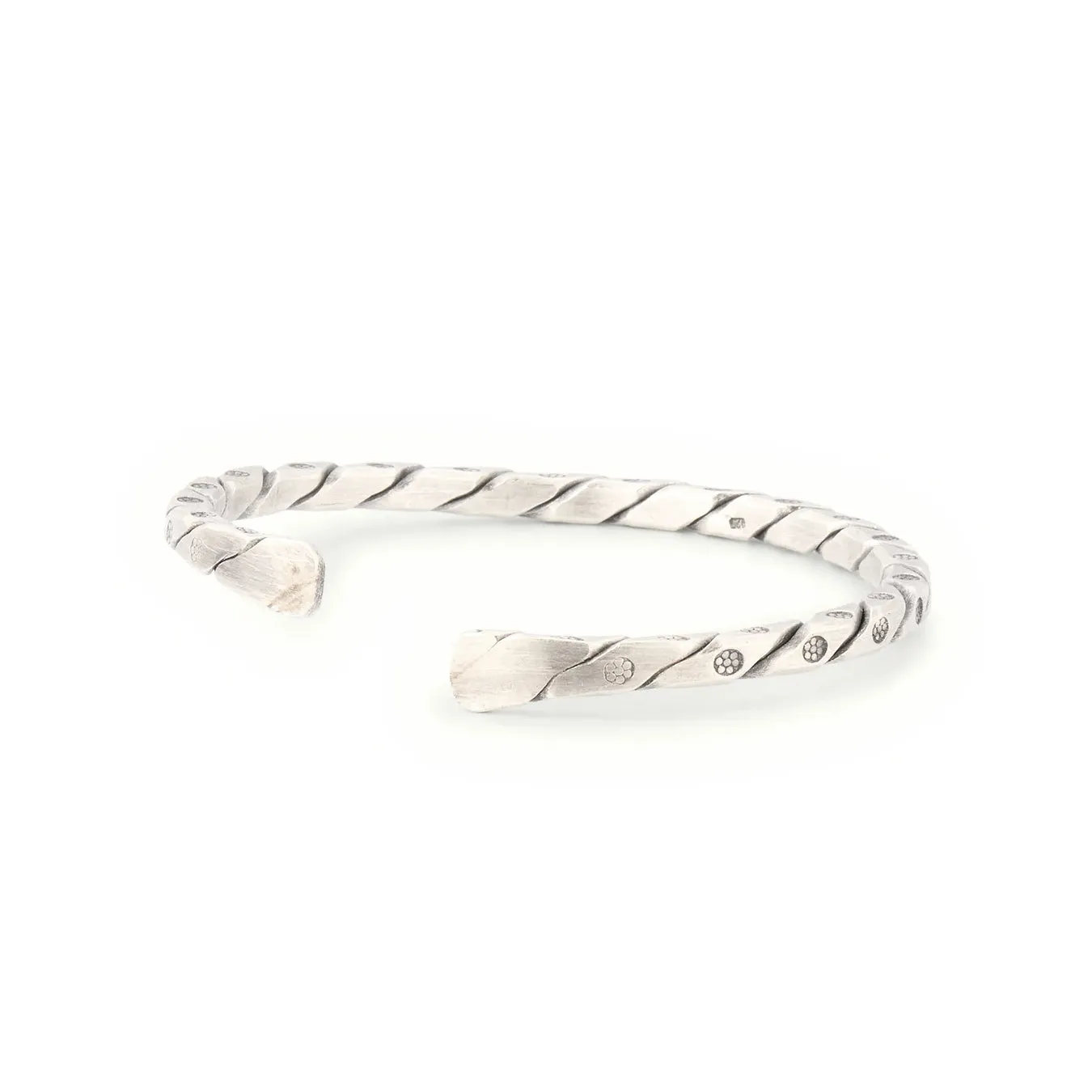 Twist Screw Sterling Cuff Bracelet