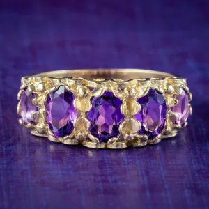 Victorian Style Amethyst Ring 2.5ct Amethyst