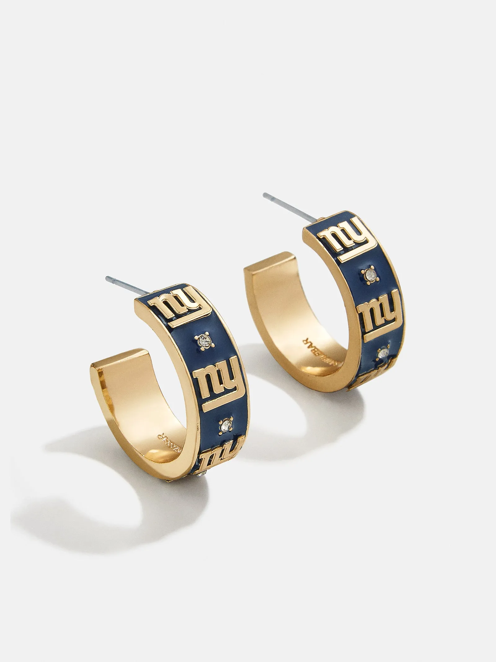 WEAR By Erin Andrews x BaubleBar New York Giants Enamel Hoop Earrings - New York Giants