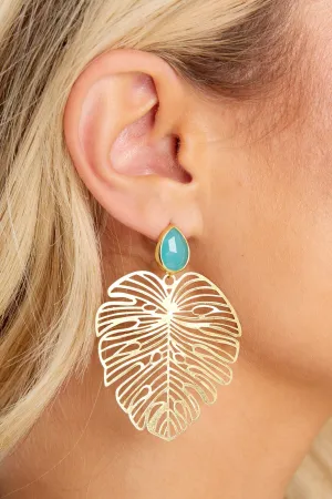 With An Accent Turquoise Earrings