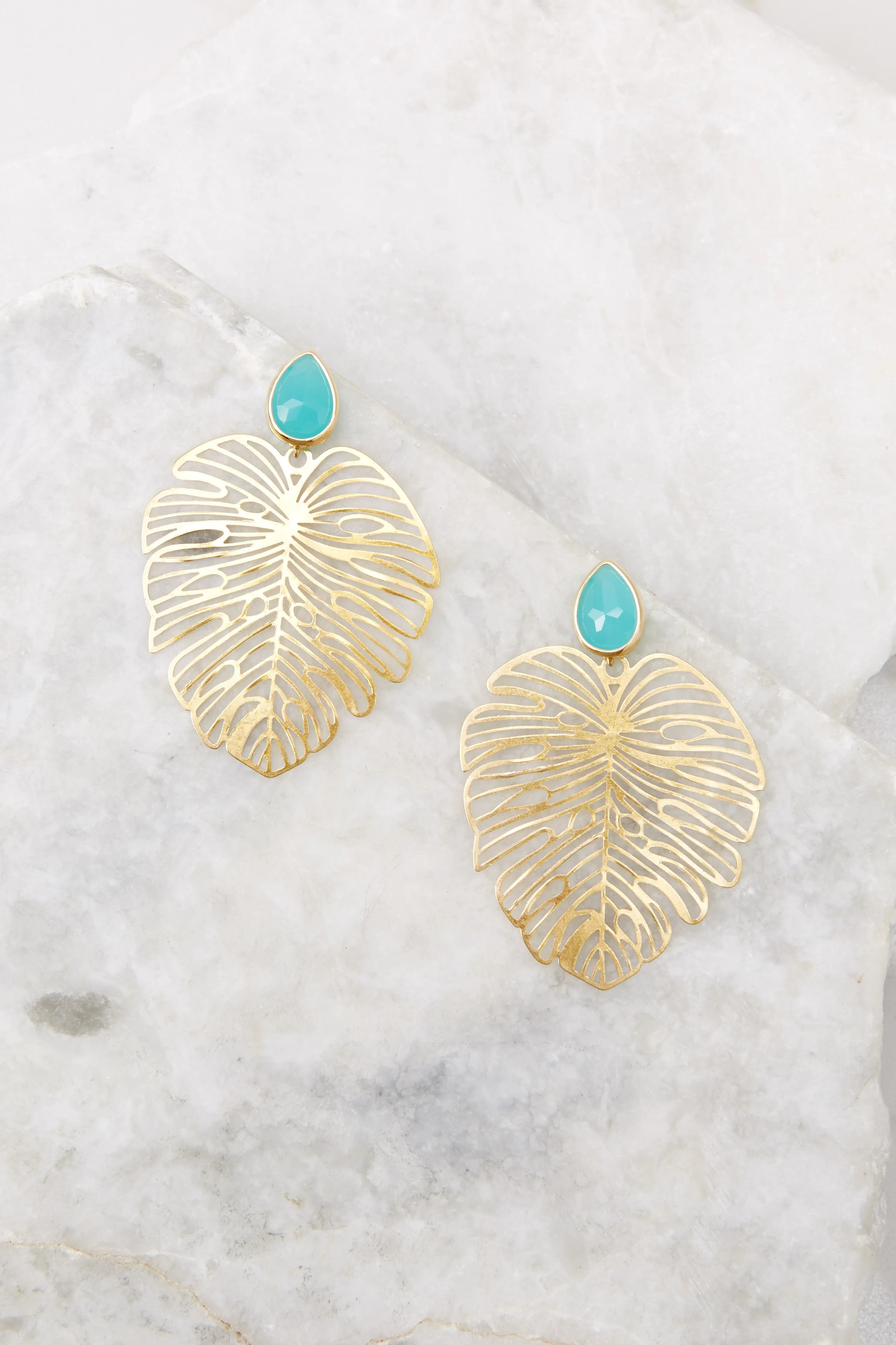 With An Accent Turquoise Earrings