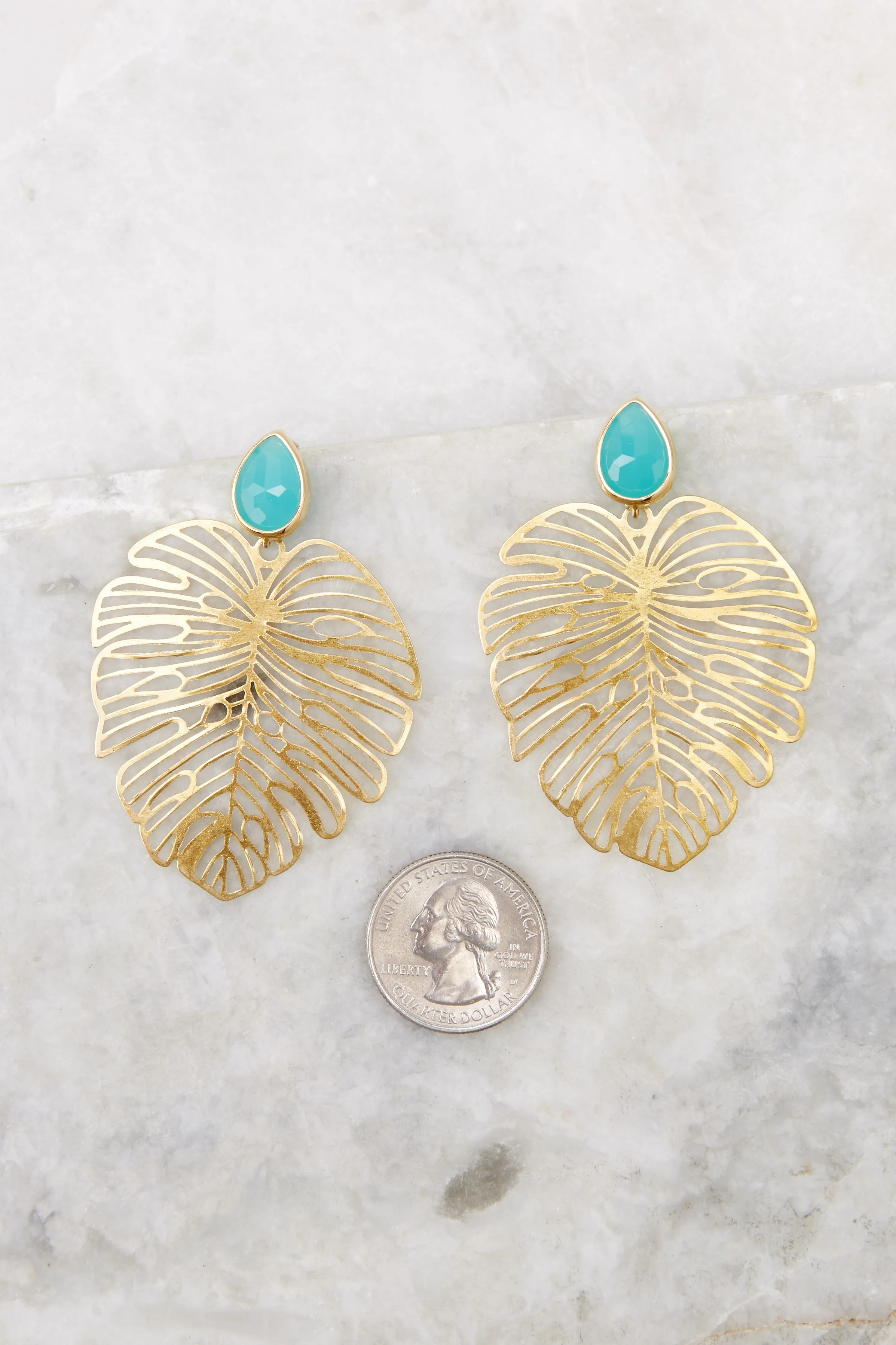 With An Accent Turquoise Earrings