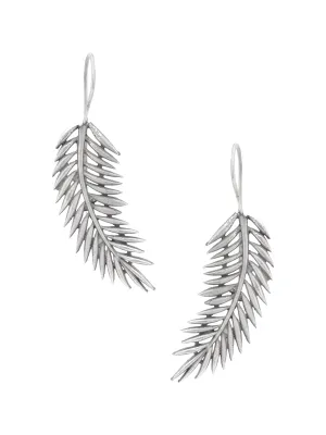 Yellow Chimes Earrings for Women Girls Silver Oxidised Long Dangler Earrings | Traditional Leafy Shaped Silver Oxidised Plated Danglers Earrings | Birthday Gift For Girls Anniversary Gift for Wife